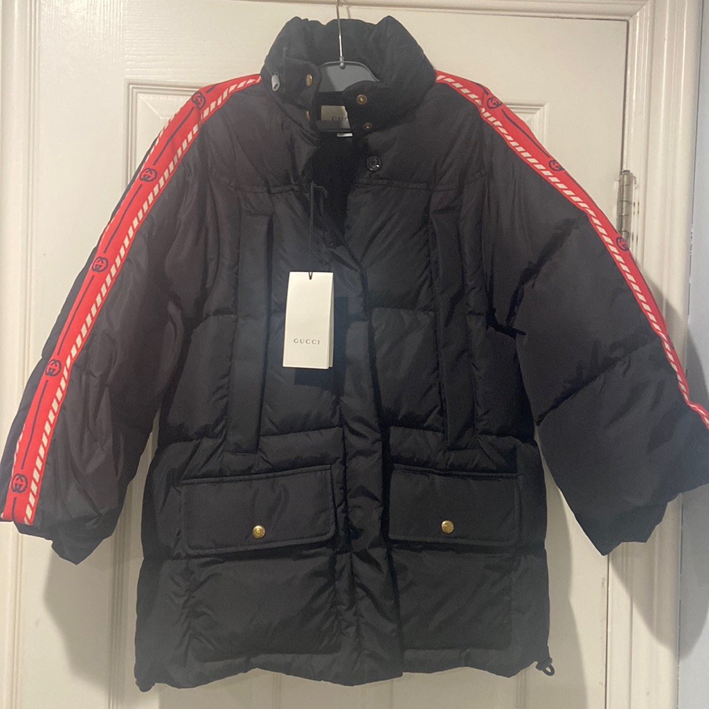Nwt Gucci Web Down Jacket